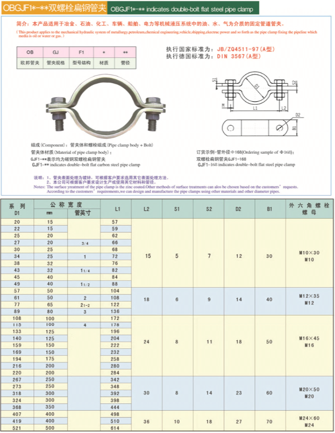 扁钢管夹