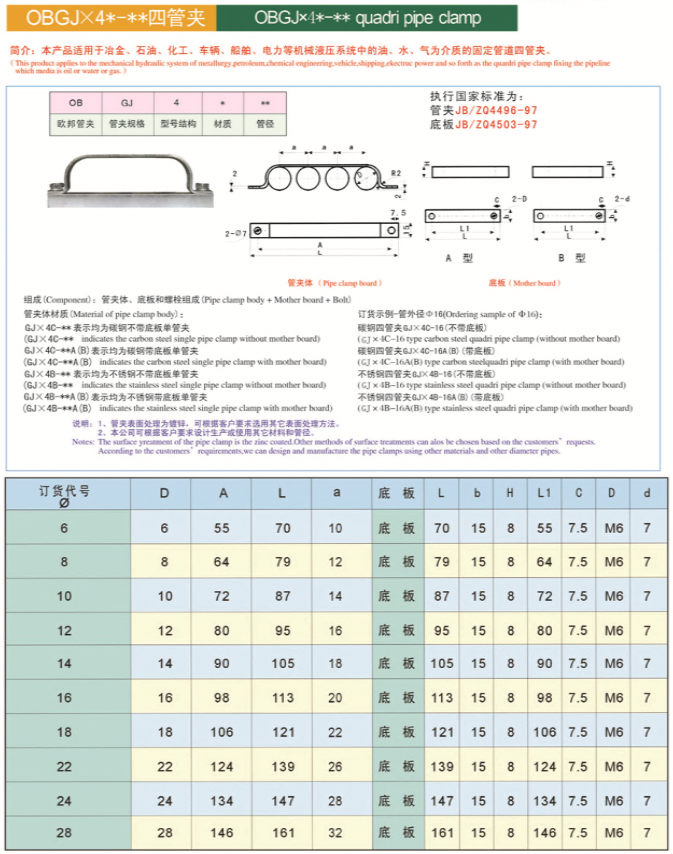 铁管夹