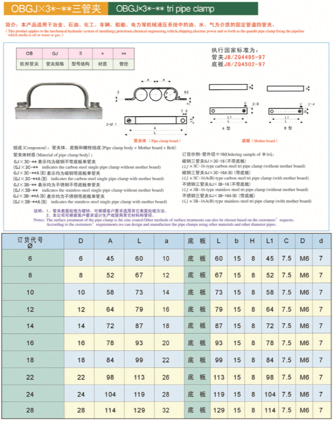 铁管夹