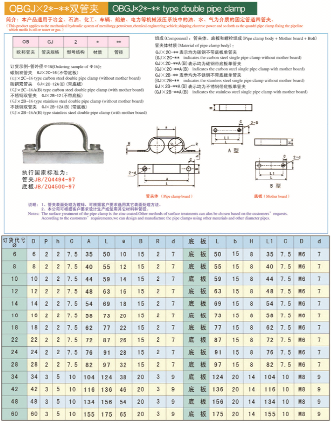 铁管夹