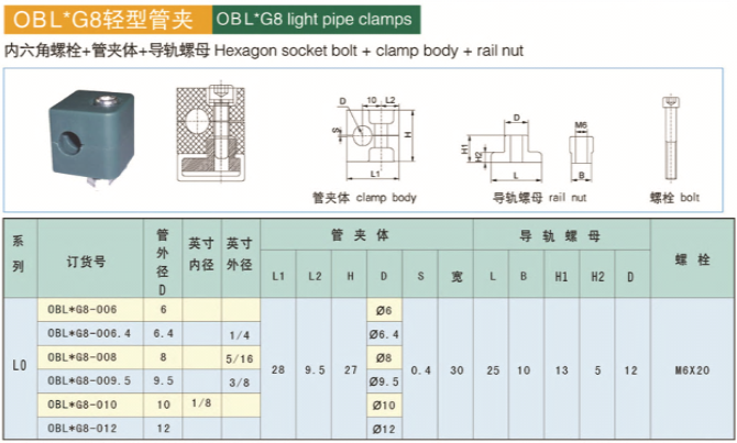 轻型管夹